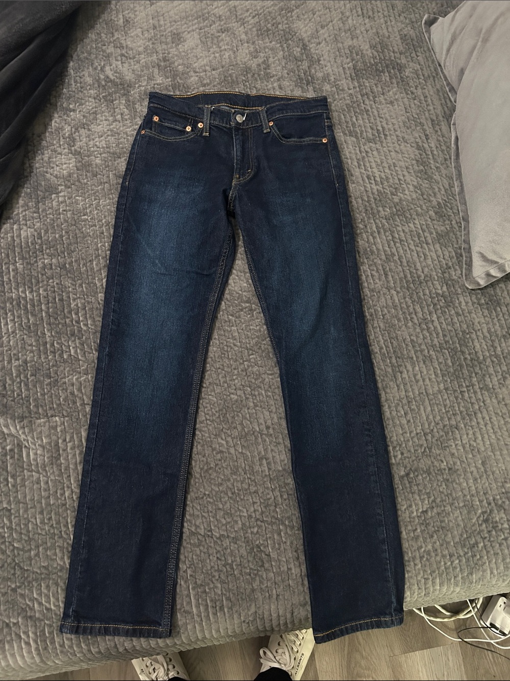Levi's Dark Indigo Denim Jeans with Tan Patch